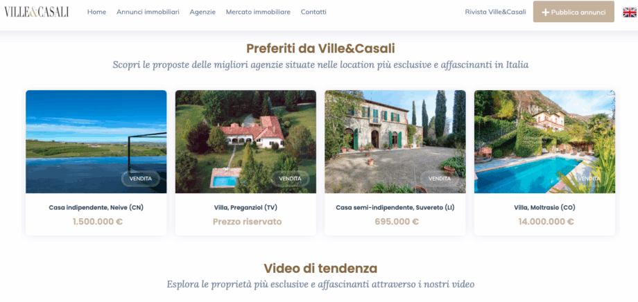 Ville&Casali rinnova il suo portale immobiliare: un nuovo punto di riferimento per il mercato del luxury real estate