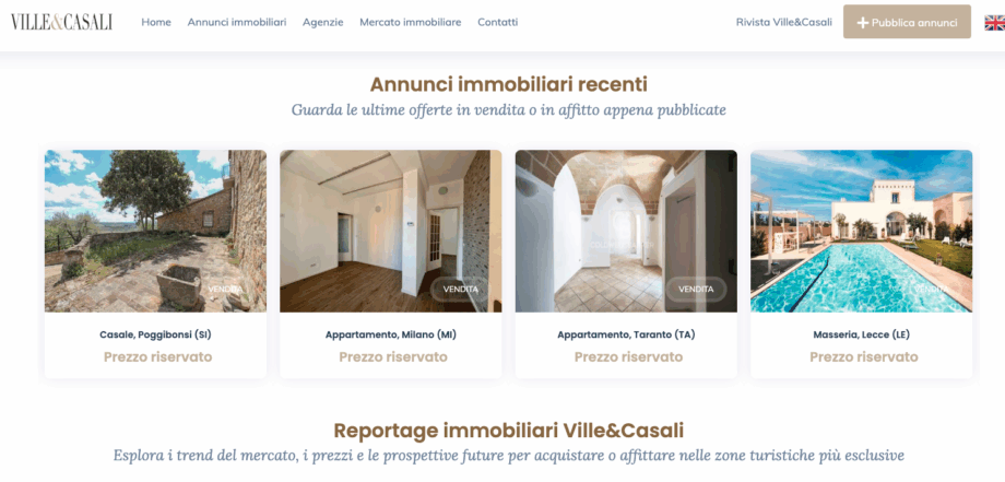 Ville&Casali rinnova il suo portale immobiliare: un nuovo punto di riferimento per il mercato del luxury real estate